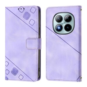 Xiaomi Redmi Note 15 Pro+ 5G Skin-feel Embossed Leather Light Purple-Θήκη Βιβλίο