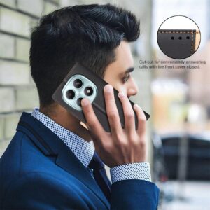 Binfen Xiaomi Redmi Note 15 5G Color Matching RFID Anti-theft Leather Black-Θήκη Βιβλίο