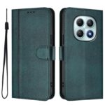 Xiaomi Redmi Note 15 5G / 4G/Poco M8 5G Line Splicing Buckle Retro Leather Dark Green-Θήκη Βιβλίο
