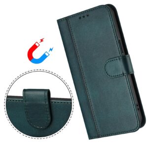 Xiaomi Redmi Note 15 5G / 4G/Poco M8 5G Line Splicing Buckle Retro Leather Dark Green-Θήκη Βιβλίο
