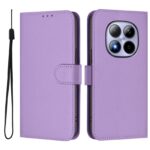 Xiaomi Redmi Note 15 Pro 5G Skin Feel Solid Color Leather with Lanyard Lavender Purple-Θήκη Βιβλίο