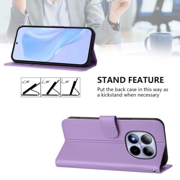 Xiaomi Redmi Note 15 Pro 5G Skin Feel Solid Color Leather with Lanyard Lavender Purple-Θήκη Βιβλίο