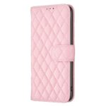 Binfen Xiaomi Redmi Note 15 Pro 4G Diamond Lattice Wallet Flip Leather Pink-Θήκη Βιβλίο