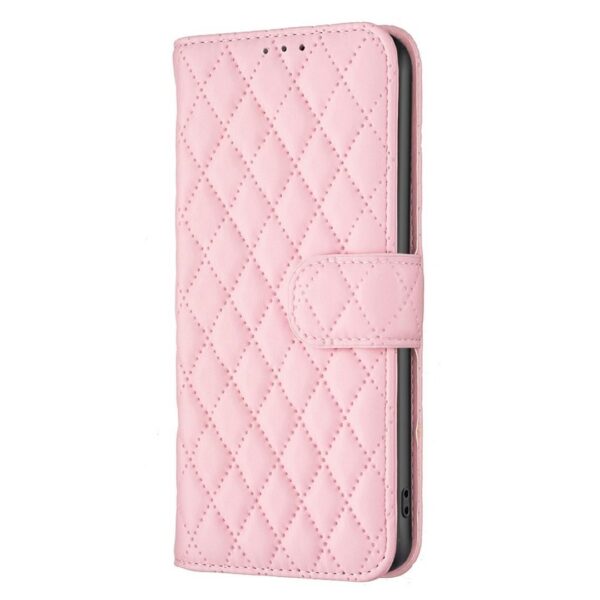 Binfen Xiaomi Redmi Note 15 Pro 4G Diamond Lattice Wallet Flip Leather Pink-Θήκη Βιβλίο