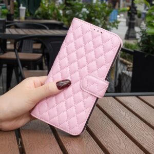 Binfen Xiaomi Redmi Note 15 Pro 4G Diamond Lattice Wallet Flip Leather Pink-Θήκη Βιβλίο