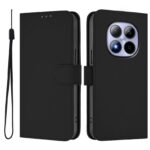 Xiaomi Redmi Note 15 Pro 5G Skin Feel Solid Color Leather with Lanyard Black-Θήκη Βιβλίο