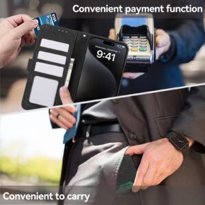 Abeel Xiaomi Redmi Note 15 Pro+ 5G Color Block Magnetic RFID Leather Black-Green-Θήκη Βιβλίο