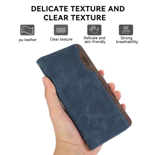 Abeel Xiaomi Redmi Note 15 Pro+ 5G Color Block Magnetic RFID Leather Blue Brown-Θήκη Βιβλίο