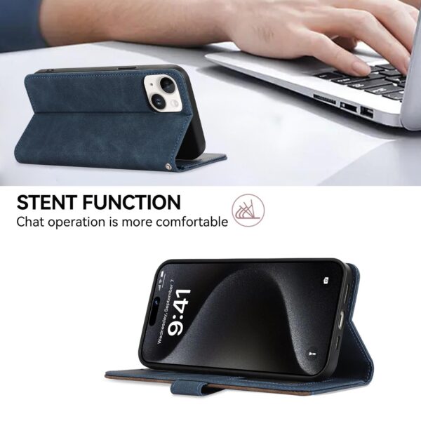 Abeel Xiaomi Redmi Note 15 Pro+ 5G Color Block Magnetic RFID Leather Blue Brown-Θήκη Βιβλίο