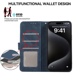 Abeel Xiaomi Redmi Note 15 Pro+ 5G Color Block Magnetic RFID Leather Blue Brown-Θήκη Βιβλίο