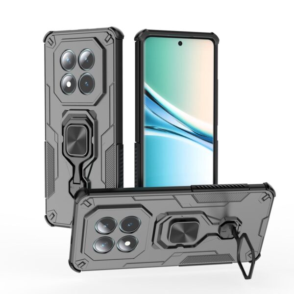 Xiaomi Redmi Note 15 5G / 4G Metal Kickstand TPU Hybrid PC Black-Θήκη Σκληρή