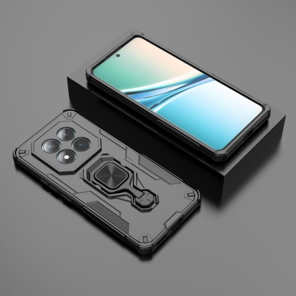 Xiaomi Redmi Note 15 5G / 4G Metal Kickstand TPU Hybrid PC Black-Θήκη Σκληρή