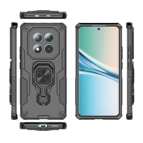 Xiaomi Redmi Note 15 5G / 4G Metal Kickstand TPU Hybrid PC Black-Θήκη Σκληρή