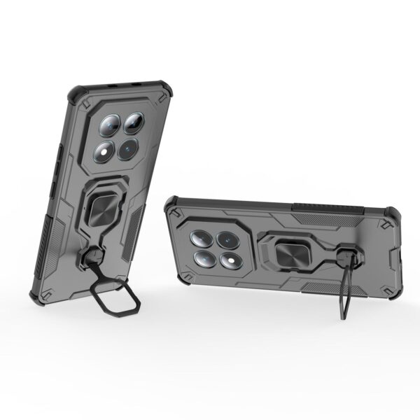 Xiaomi Redmi Note 15 5G / 4G Metal Kickstand TPU Hybrid PC Black-Θήκη Σκληρή