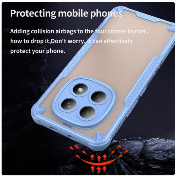 Xiaomi Redmi Note 15 4G / 5G Armor Glaze PC Hybrid TPU Blue-Θήκη Σιλικόνης