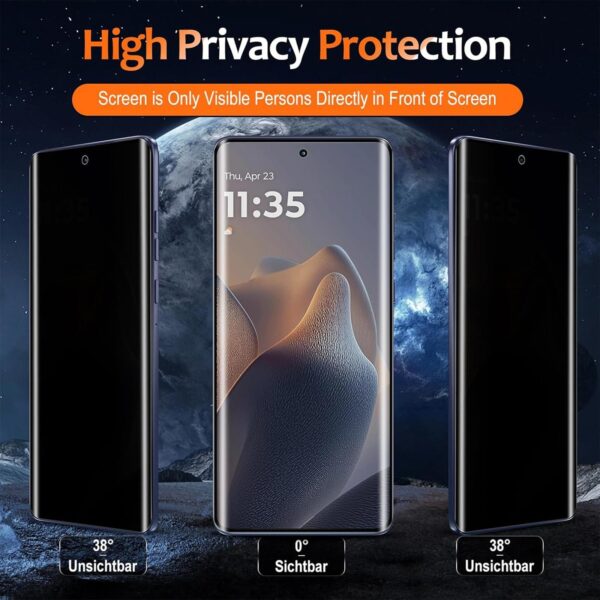 Kaledol Xiaomi Redmi Note 15 4G/5G Privacy Full Τζαμάκι 9H+ High-Aluminum Tempered Glass Film