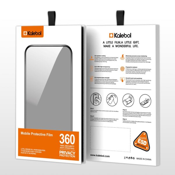 Kaledol Xiaomi Redmi Note 15 Pro 5G Privacy Full Τζαμάκι 9H+ High-Aluminum Tempered Glass Film