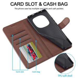 Lc.Imeeke Xiaomi Redmi Note 15 Pro 4G Calf Texture Leather Coffee-Θήκη Βιβλίο