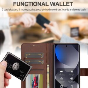 Lc.Imeeke Xiaomi Redmi Note 15 Pro 4G Calf Texture Leather Coffee-Θήκη Βιβλίο