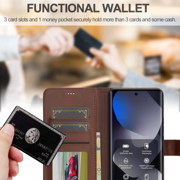 Lc.Imeeke Xiaomi Redmi Note 15 Pro 4G Calf Texture Leather Coffee-Θήκη Βιβλίο