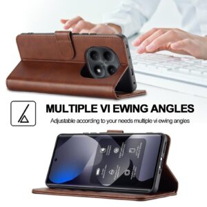 Lc.Imeeke Xiaomi Redmi Note 15 Pro 4G Calf Texture Leather Coffee-Θήκη Βιβλίο