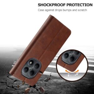 Lc.Imeeke Xiaomi Redmi Note 15 Pro 4G Calf Texture Leather Coffee-Θήκη Βιβλίο