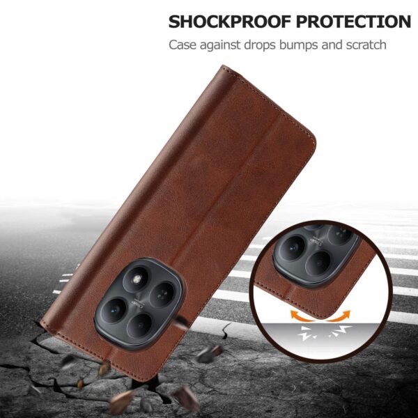 Lc.Imeeke Xiaomi Redmi Note 15 Pro 4G Calf Texture Leather Coffee-Θήκη Βιβλίο