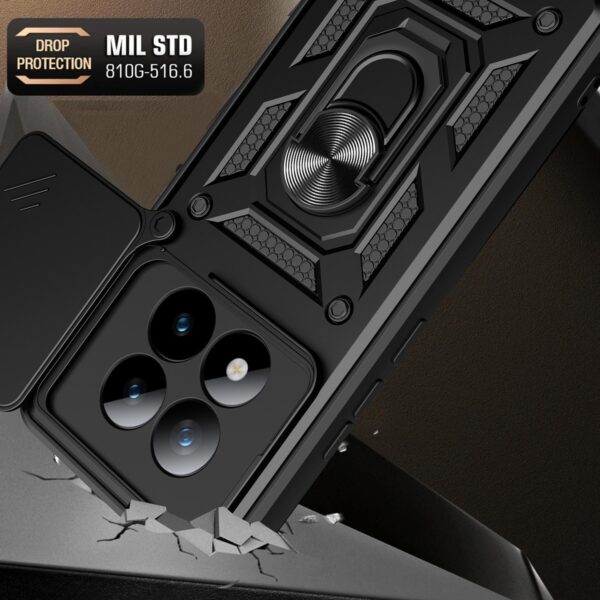 Xiaomi Redmi Note 15 Pro+ 5G Sliding Camera Cover Design TPU+PC Black-Θήκη Σκληρή