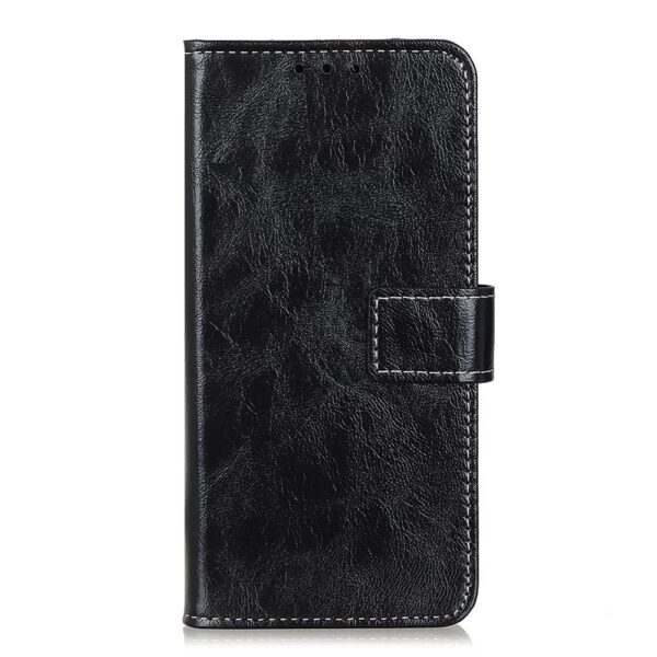 Xiaomi Redmi Note 15 Pro 4G Retro Crazy Horse Texture Leather Black-Θήκη Βιβλίο
