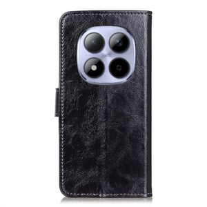 Xiaomi Redmi Note 15 Pro 4G Retro Crazy Horse Texture Leather Black-Θήκη Βιβλίο