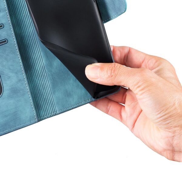 Xiaomi Redmi Note 15 4G /5G Pen Heart Cat Embossed Leather Blue-Θήκη Βιβλίο