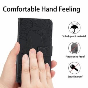 Xiaomi Redmi Note 15 Pro+ 5G Skin Feel Butterfly Embossed Flip Leather Black-Θήκη Βιβλίο