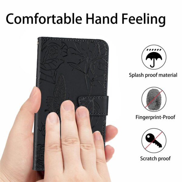 Xiaomi Redmi Note 15 Pro+ 5G Skin Feel Butterfly Embossed Flip Leather Black-Θήκη Βιβλίο