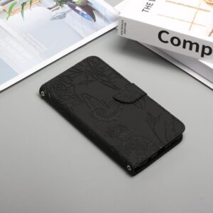 Xiaomi Redmi Note 15 Pro+ 5G Skin Feel Butterfly Embossed Flip Leather Black-Θήκη Βιβλίο