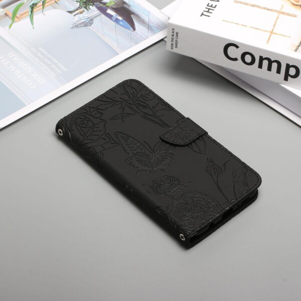 Xiaomi Redmi Note 15 Pro+ 5G Skin Feel Butterfly Embossed Flip Leather Black-Θήκη Βιβλίο