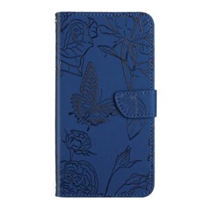 Xiaomi Redmi Note 15 Pro 5G Skin Feel Butterfly Embossed Flip Leather Blue-Θήκη Βιβλίο