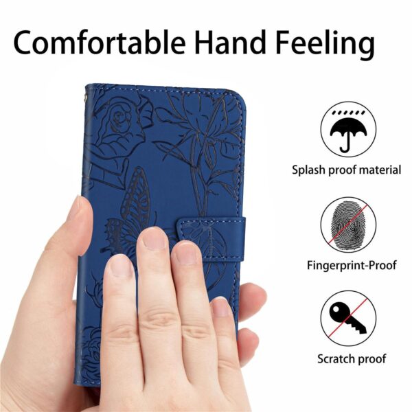 Xiaomi Redmi Note 15 Pro 5G Skin Feel Butterfly Embossed Flip Leather Blue-Θήκη Βιβλίο