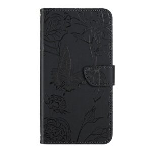 Xiaomi Redmi Note 15 Pro 5G Skin Feel Butterfly Embossed Flip Leather Black-Θήκη Βιβλίο