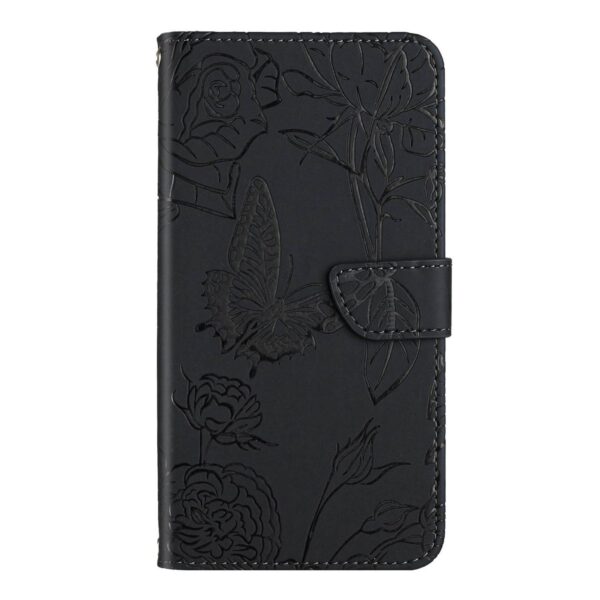 Xiaomi Redmi Note 15 Pro 5G Skin Feel Butterfly Embossed Flip Leather Black-Θήκη Βιβλίο
