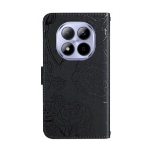 Xiaomi Redmi Note 15 Pro 5G Skin Feel Butterfly Embossed Flip Leather Black-Θήκη Βιβλίο