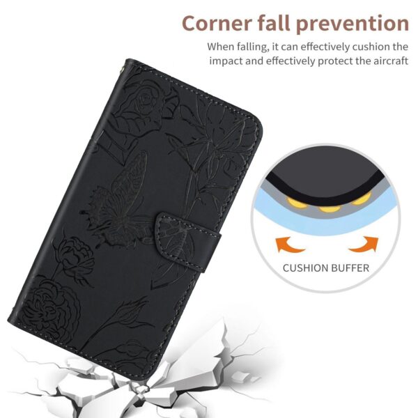 Xiaomi Redmi Note 15 Pro 5G Skin Feel Butterfly Embossed Flip Leather Black-Θήκη Βιβλίο