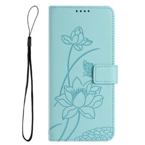 Xiaomi Redmi Note 15 Pro+ Global 5G Lotus Embossed Leather with Lanyard Green-Θήκη Βιβλίο