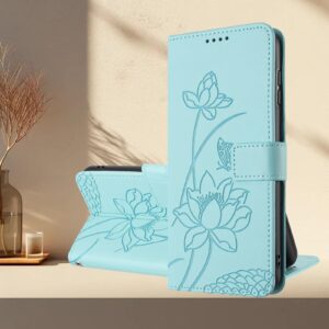 Xiaomi Redmi Note 15 Pro+ Global 5G Lotus Embossed Leather with Lanyard Green-Θήκη Βιβλίο