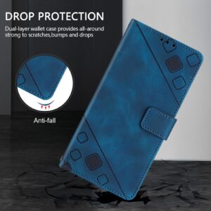 Xiaomi Redmi Note 15 Pro+ 5G Skin-feel Embossed Leather Blue-Θήκη Βιβλίο
