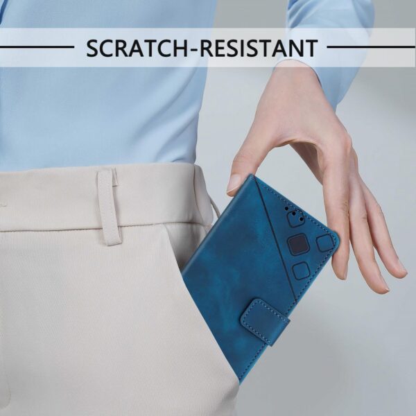 Xiaomi Redmi Note 15 Pro+ 5G Skin-feel Embossed Leather Blue-Θήκη Βιβλίο