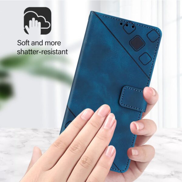 Xiaomi Redmi Note 15 Pro+ 5G Skin-feel Embossed Leather Blue-Θήκη Βιβλίο