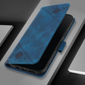 Xiaomi Redmi Note 15 Pro+ 5G Skin-feel Embossed Leather Blue-Θήκη Βιβλίο
