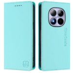 Xiaomi Redmi Note 15 Pro 5G RC01 Dual-Folded Magnetic Suction RFID Leather Mint Green-Θήκη Βιβλίο