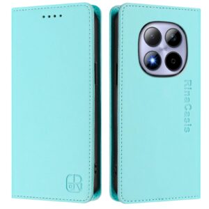 Xiaomi Redmi Note 15 Pro 5G RC01 Dual-Folded Magnetic Suction RFID Leather Mint Green-Θήκη Βιβλίο
