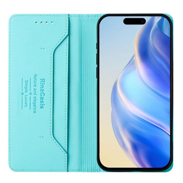 Xiaomi Redmi Note 15 Pro 5G RC01 Dual-Folded Magnetic Suction RFID Leather Mint Green-Θήκη Βιβλίο